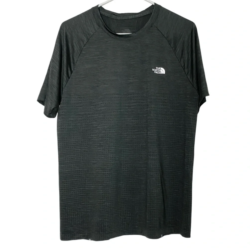 The North Face Flight Series Shirt Mens Size Large Gray Black Short Sleeve Crew